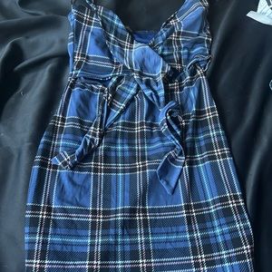 Checkered mini dress